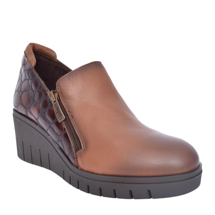 Ladies VALERIA'S | Ladies 9612 Wedge Heel Slip-On Shoe In Tan