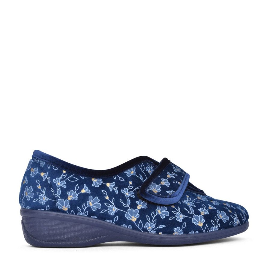 Ladies LOTUS | Ladies Wilma Wedge Slipper In Blue