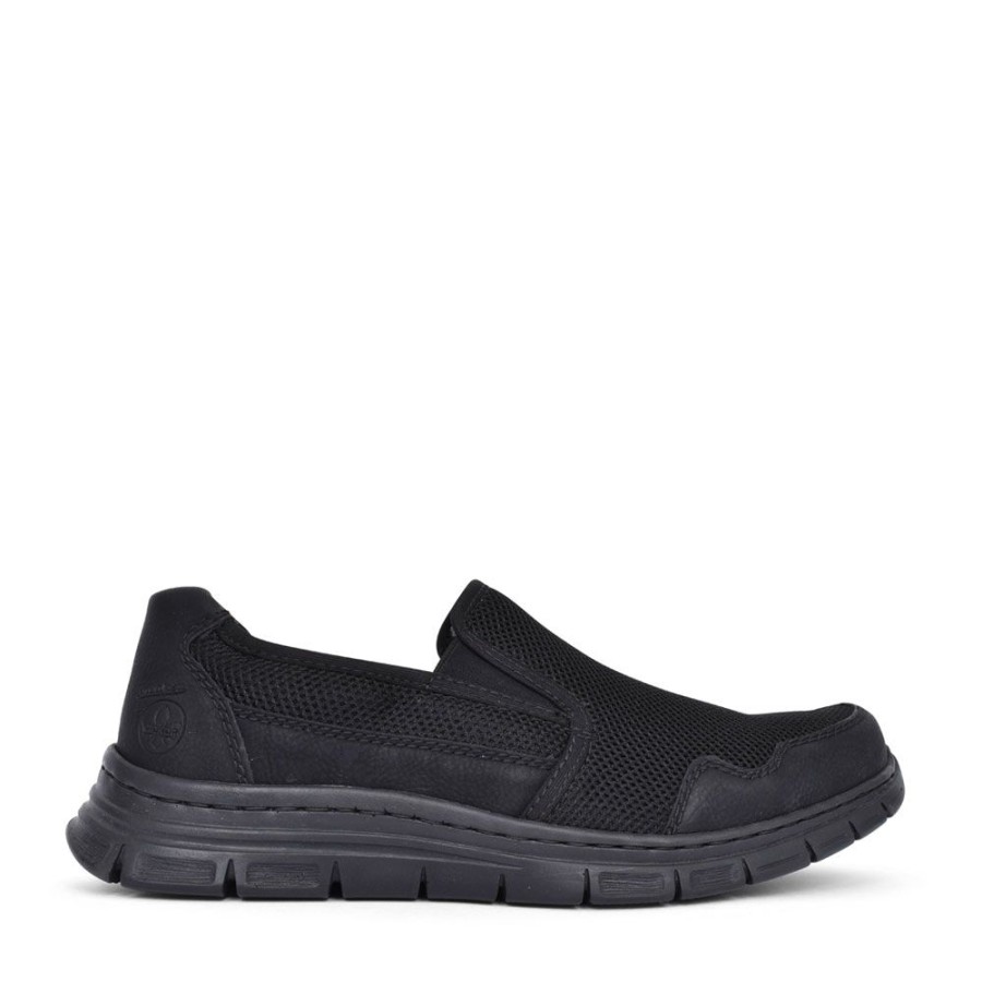 Mens RIEKER | Mens B4862 Slip On Shoe In Black