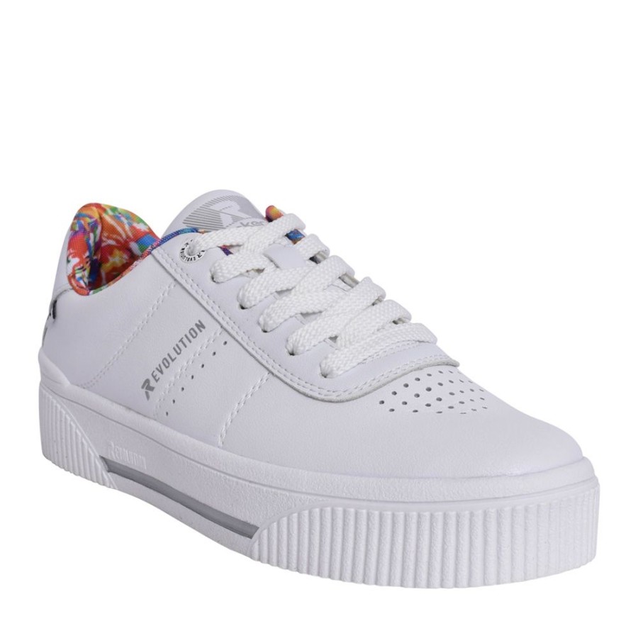 Ladies RIEKER EVOLUTION | Ladies W0702 Laced Trainer In White
