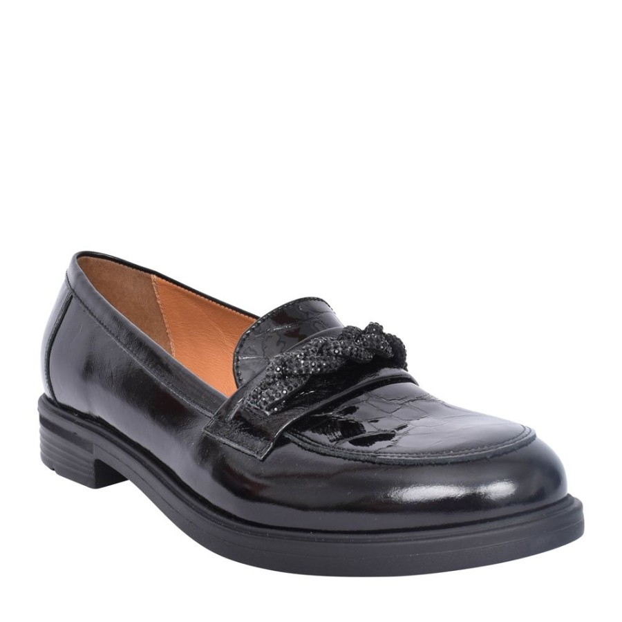 Ladies BIOECO | Ladies 6418 Loafer In Black Patent