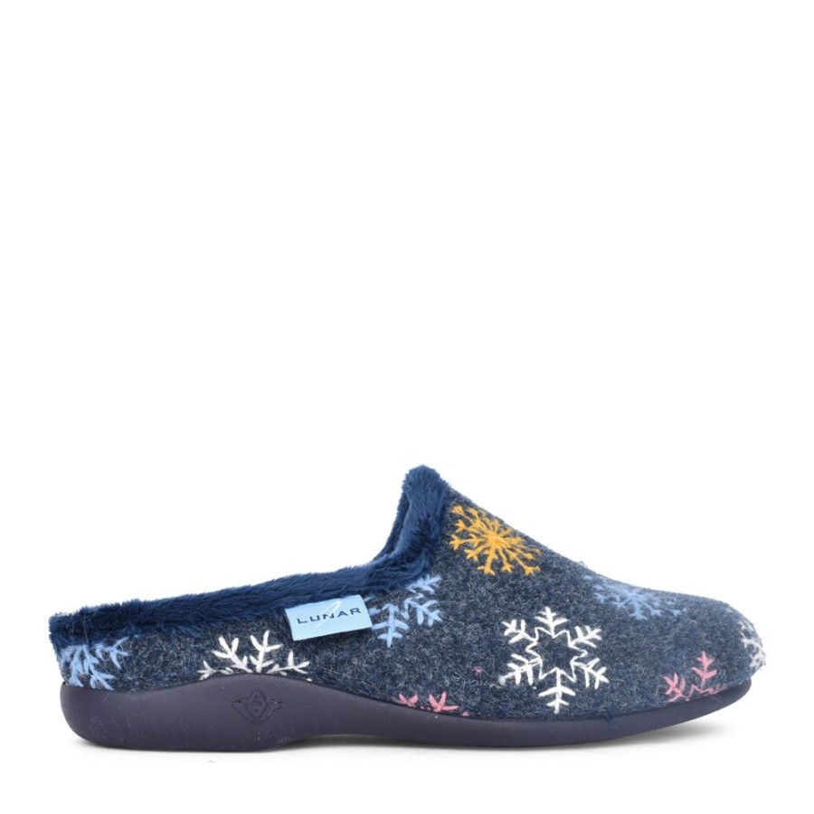 Ladies LUNAR | Ladies Kla200 Juniper Mule Slipper In Navy