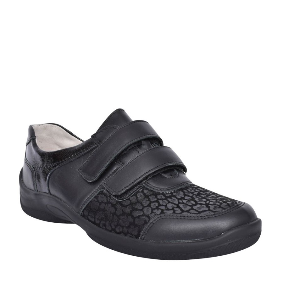Ladies WALDLAUFER | Ladies 312H01 Hesna Velcro Shoe In Black