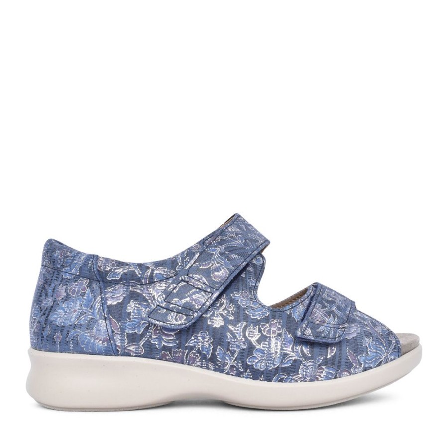 Ladies EASY B | Ladies Eider 2V Wide Fit Open-Toe Shoe In Navy