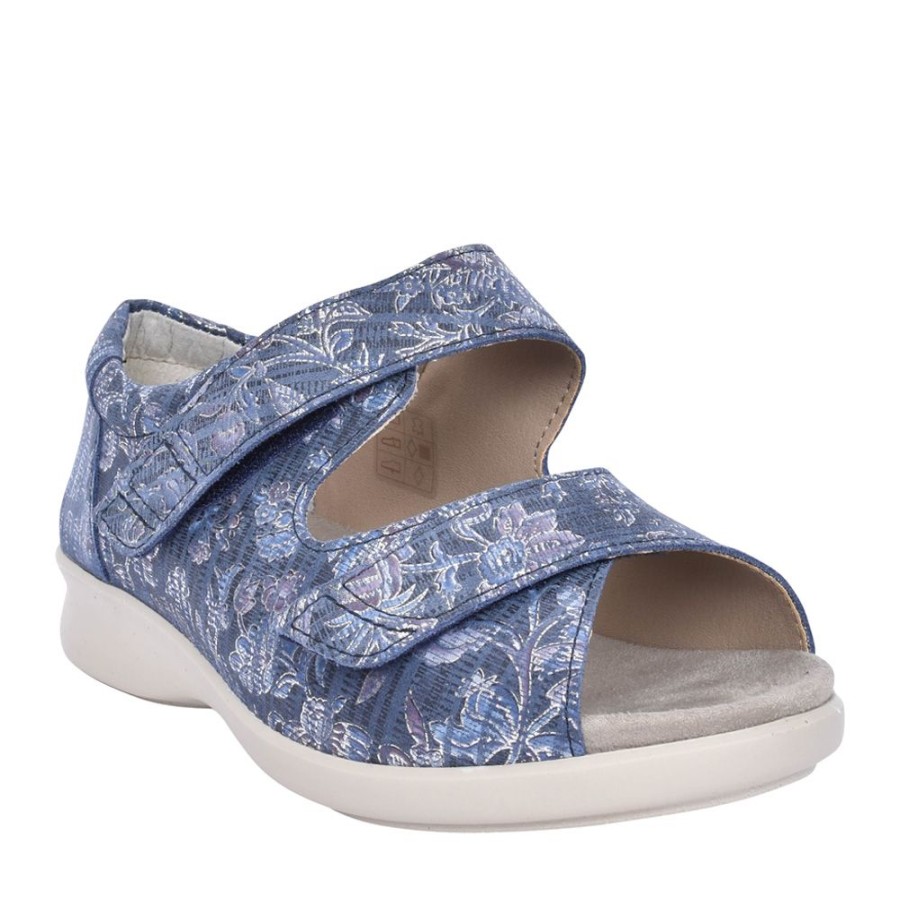 Ladies EASY B | Ladies Eider 2V Wide Fit Open-Toe Shoe In Navy