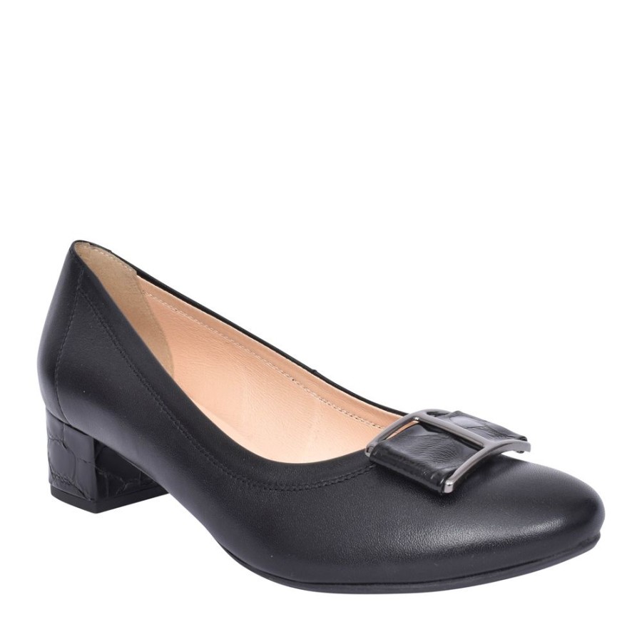 Ladies BIOECO | Ladies 5632 Low Heel Court Shoe In Black