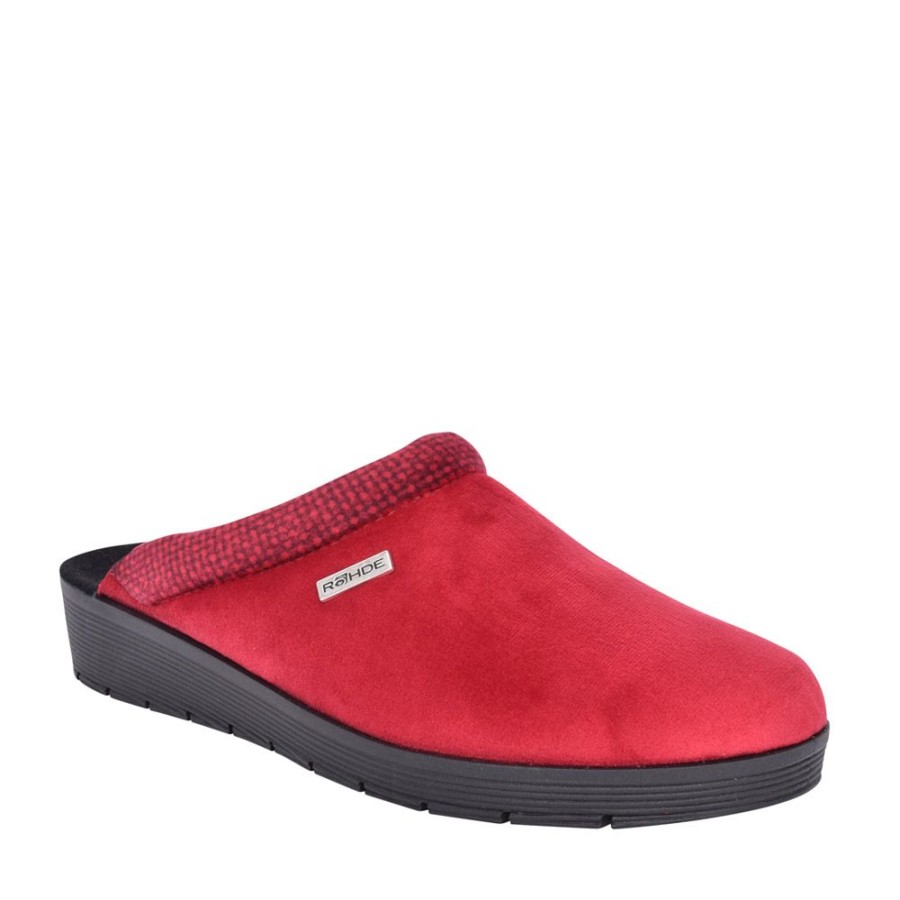 Ladies ROHDE | Ladies 2336 Roma Mule Slipper In Red