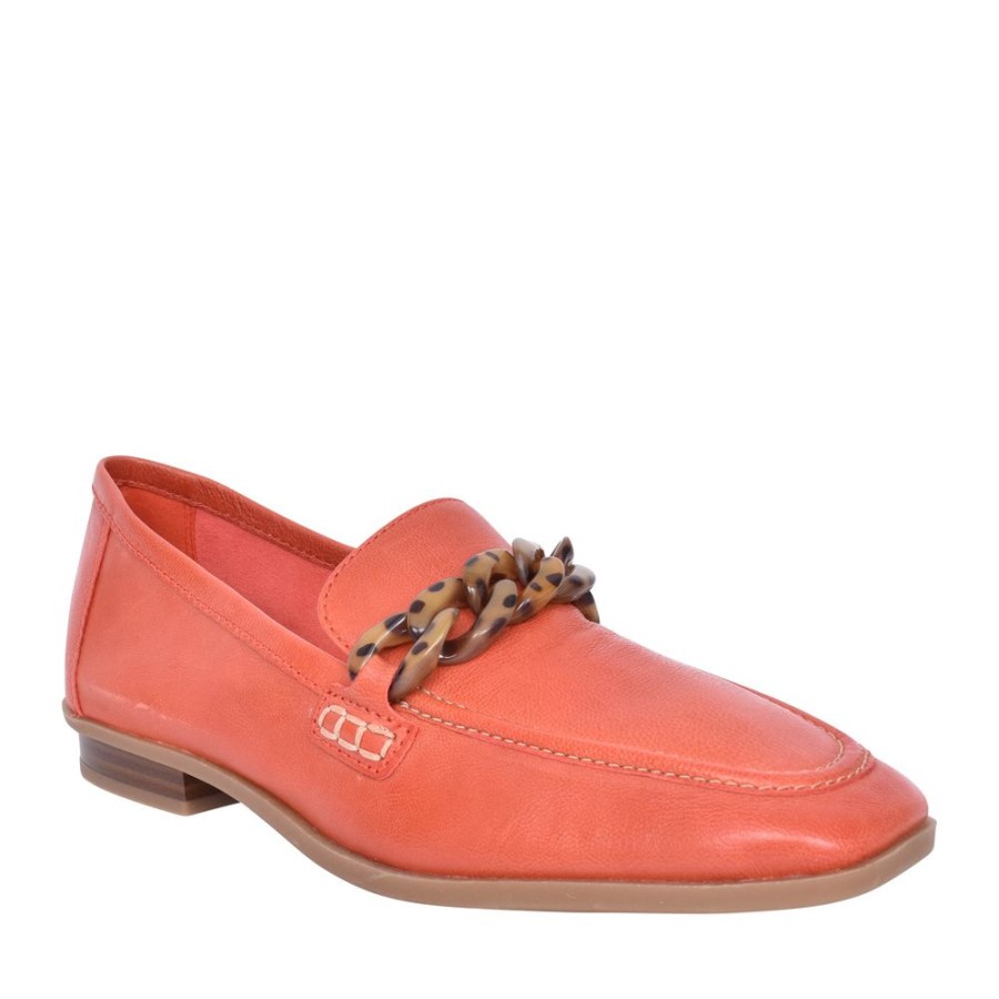 Ladies CLARKS | Ladies Sarafyna Iris Leather D-Fit Loafer In Orange