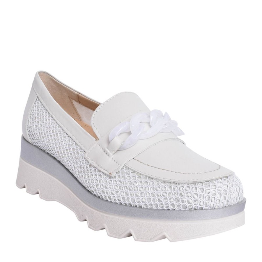 Ladies PITILLOS | Ladies 5113 Slip-On Wedge Shoe In Off White