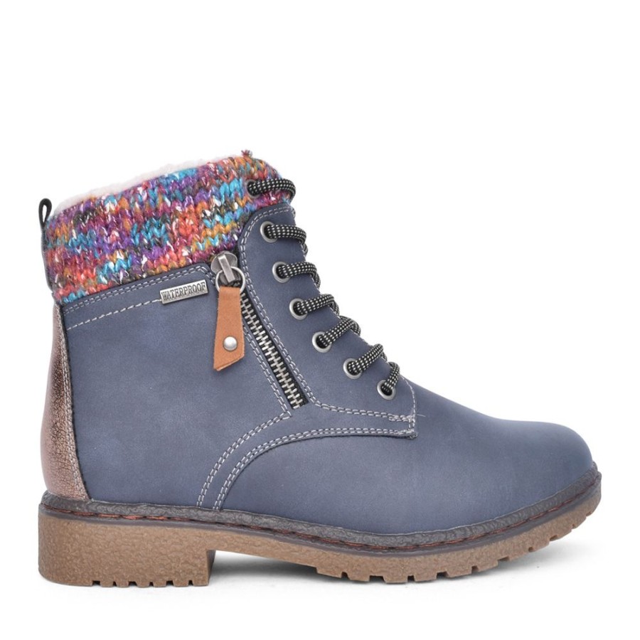 Ladies LUNAR | Ladies Jalapeno Glb099 Laced Ankle Boot In Blue