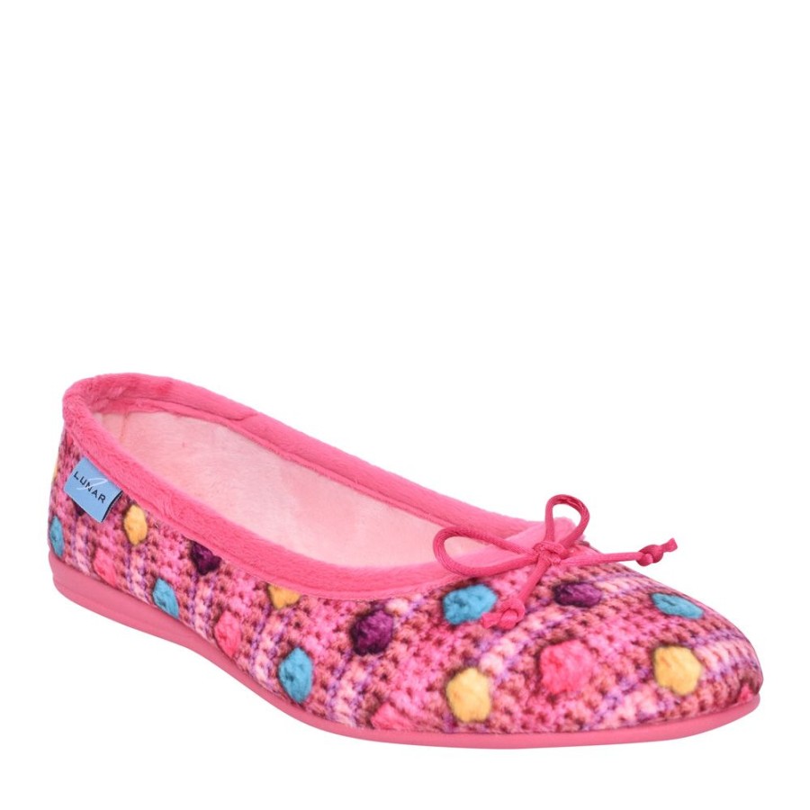 Ladies LUNAR | Ladies Popple Kla176 Pump Slipper In Pink