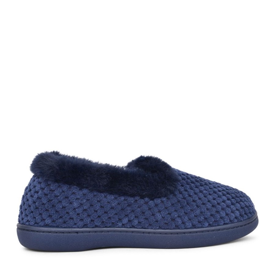 Ladies PADDERS | Ladies Misha 3429 Wide Fit Slipper In Navy