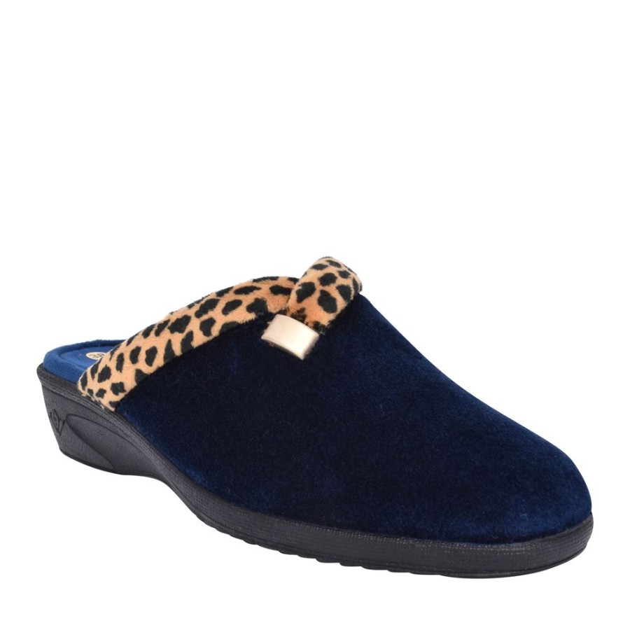 Ladies LUNAR | Ladies Michelle Kla007 Mule Slipper In Blue