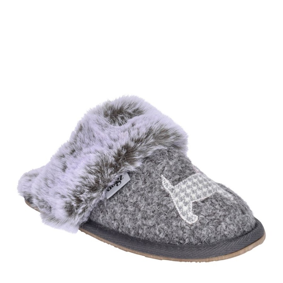 Ladies LAZY DOGZ | Ladies Scottie Iii Kld425 Mule Slipper In Grey