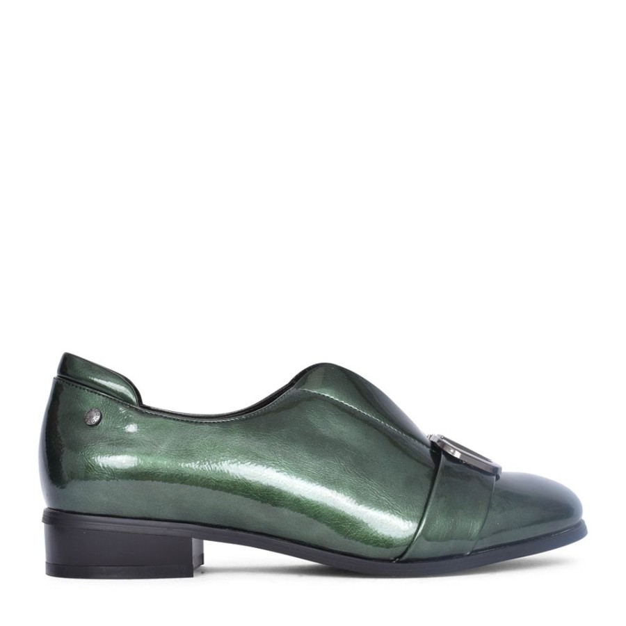 Ladies PATRIZIO COMO | Ladies Feldbach Low Heel Shoe In Green