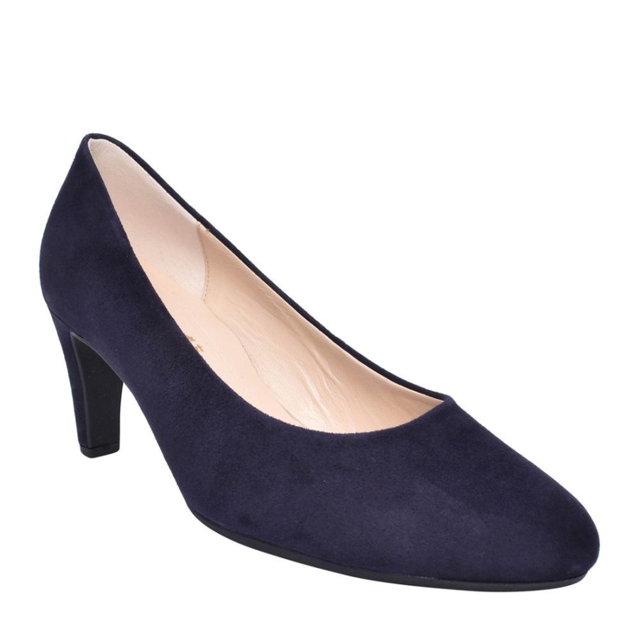 Ladies GABOR | Ladies Edina 410 Medium Heel Court Shoe In Navy