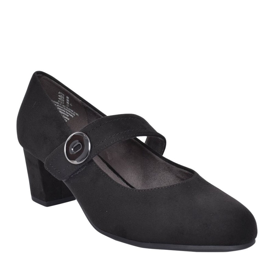 Ladies JANA | Ladies 8-24468 Medium Heel Shoe In Black