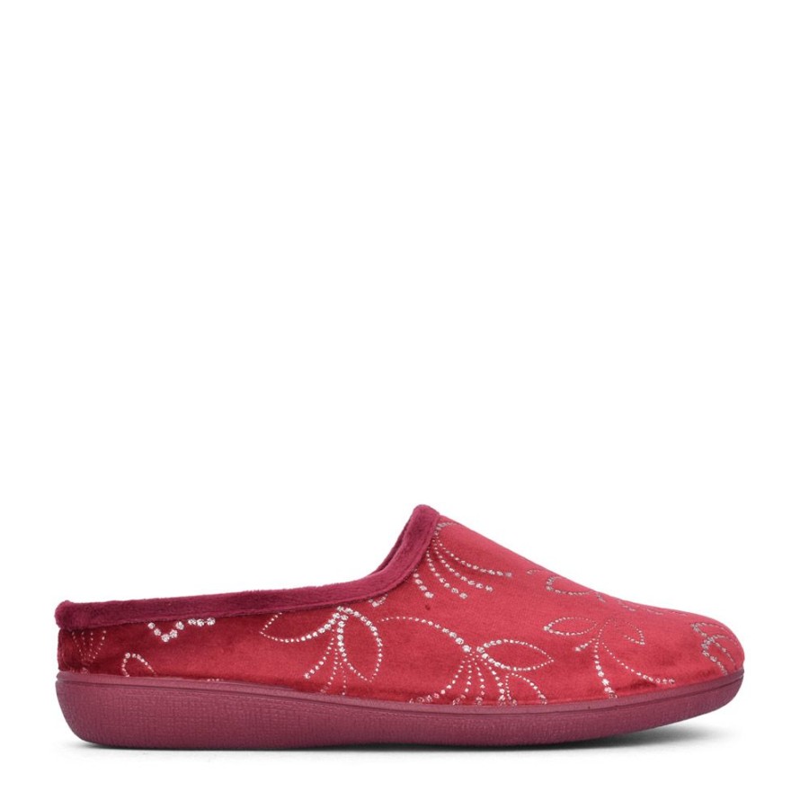 Ladies LOTUS | Ladies Ulh045 Mule Slipper In Red