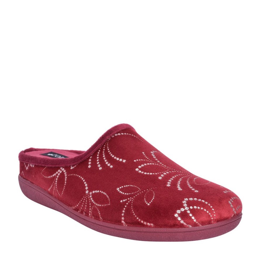 Ladies LOTUS | Ladies Ulh045 Mule Slipper In Red
