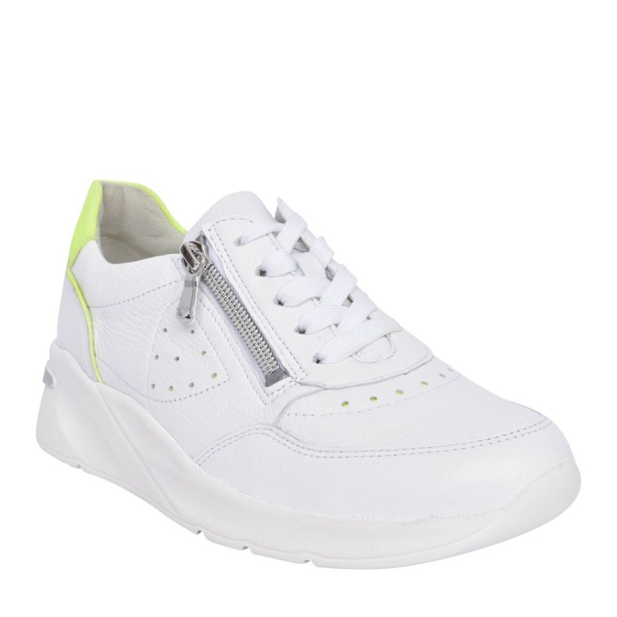 Ladies WALDLAUFER | Ladies 715001 H-Dilara Wedge Trainer In White