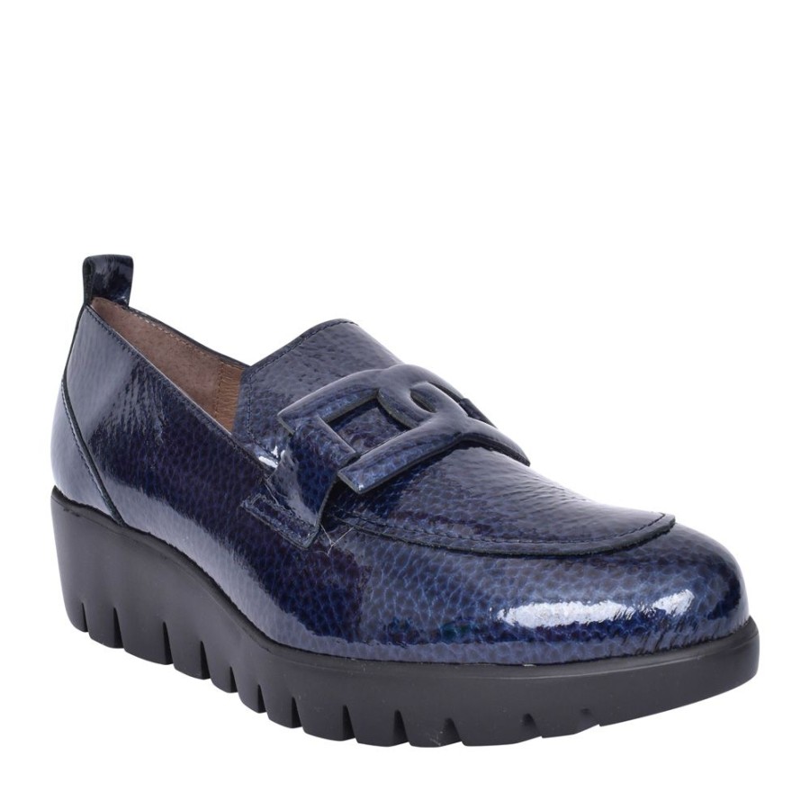 Ladies WONDERS | Ladies C-33303 Wedge Shoe In Navy