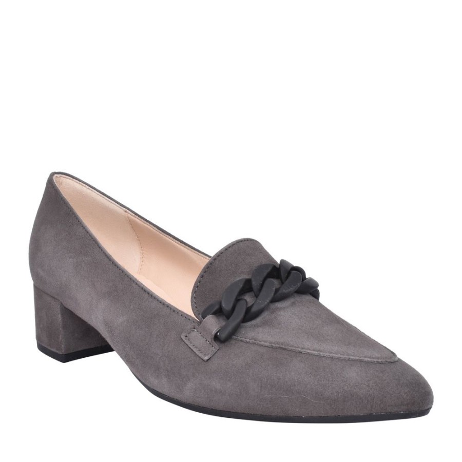 Ladies GABOR | Ladies Hoolie 31.441 Low Heel Court Shoe In Grey