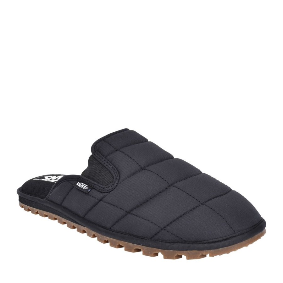 Mens VANS | Mens Ua Mountain Quilted Mule Slipper In Black