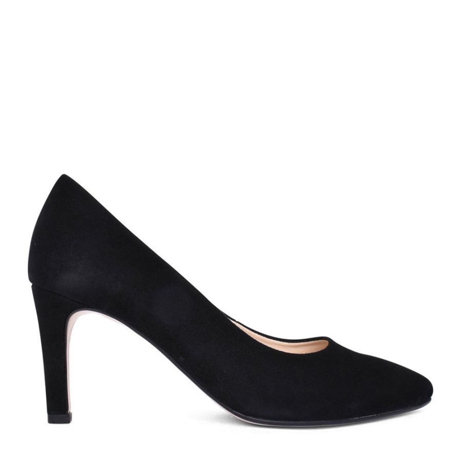 Ladies GABOR | Ladies Dane 31.380 Medium Heel Court Shoe In Black