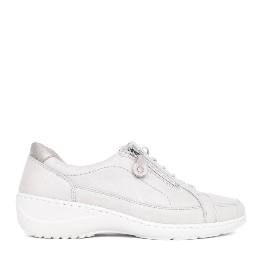 Ladies WALDLAUFER | Ladies Kya 607033 Velcro Shoe In Stone