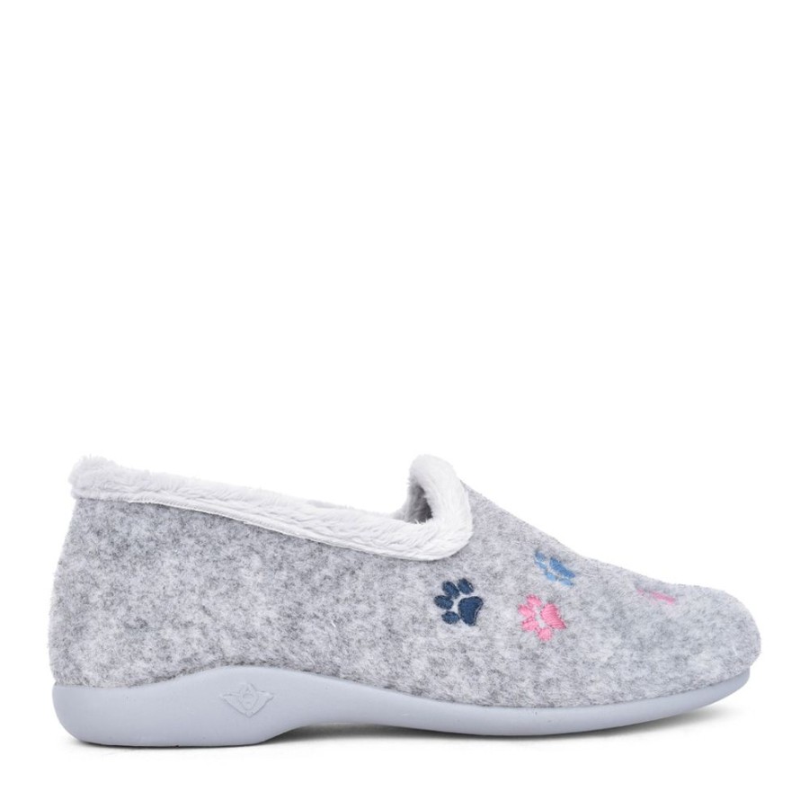 Ladies LAZY DOGZ | Ladies Charley Kld462 Slipper In Grey