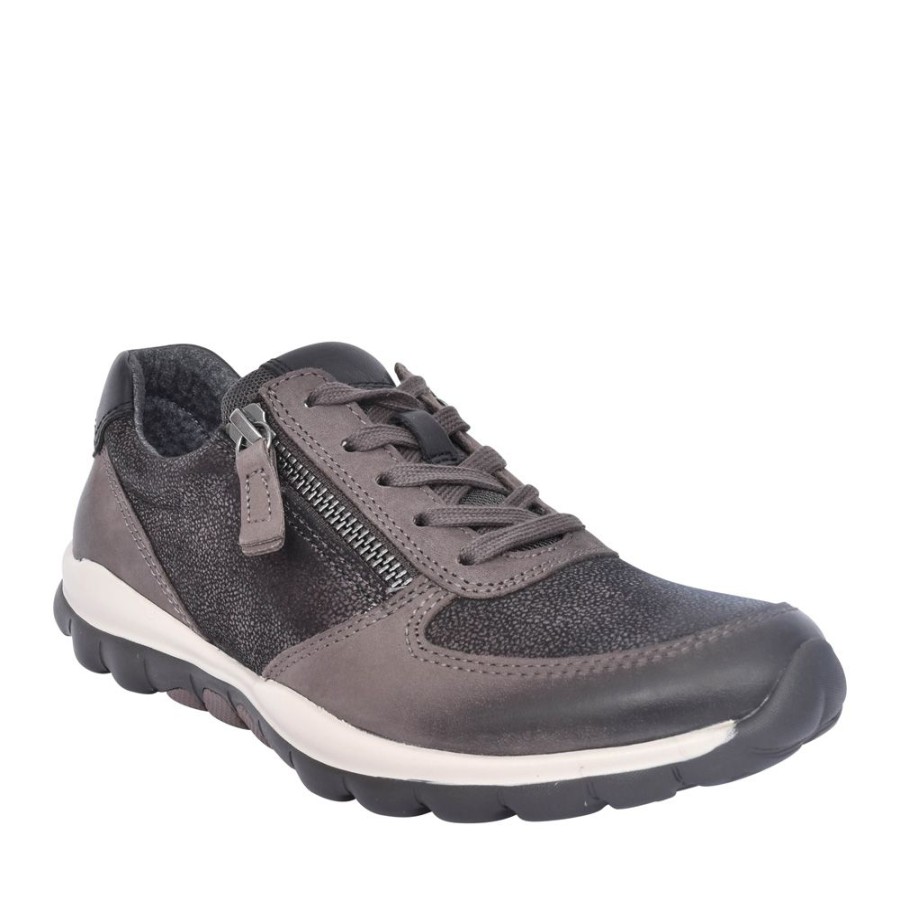 Ladies GABOR | Ladies 36.968 Fantastic Laced Trainer In Charcoal