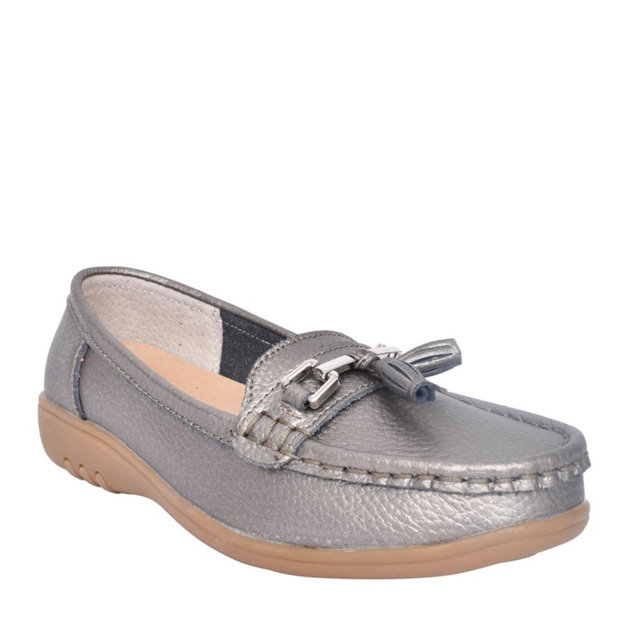 Ladies JO & JOE | Ladies Cruise Wide Fitting Slip-On Shoe In Metallic