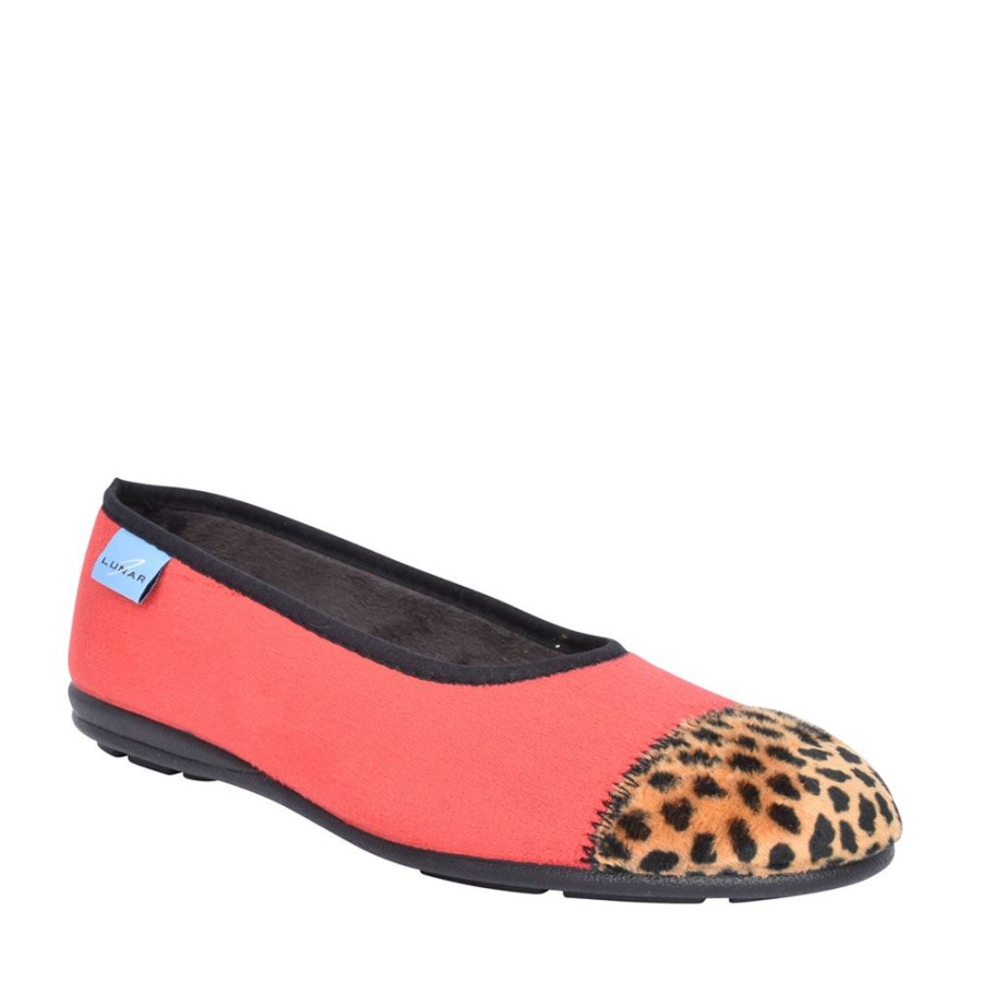 Ladies LUNAR | Ladies Jessie Kla131 Pump Slipper In Red