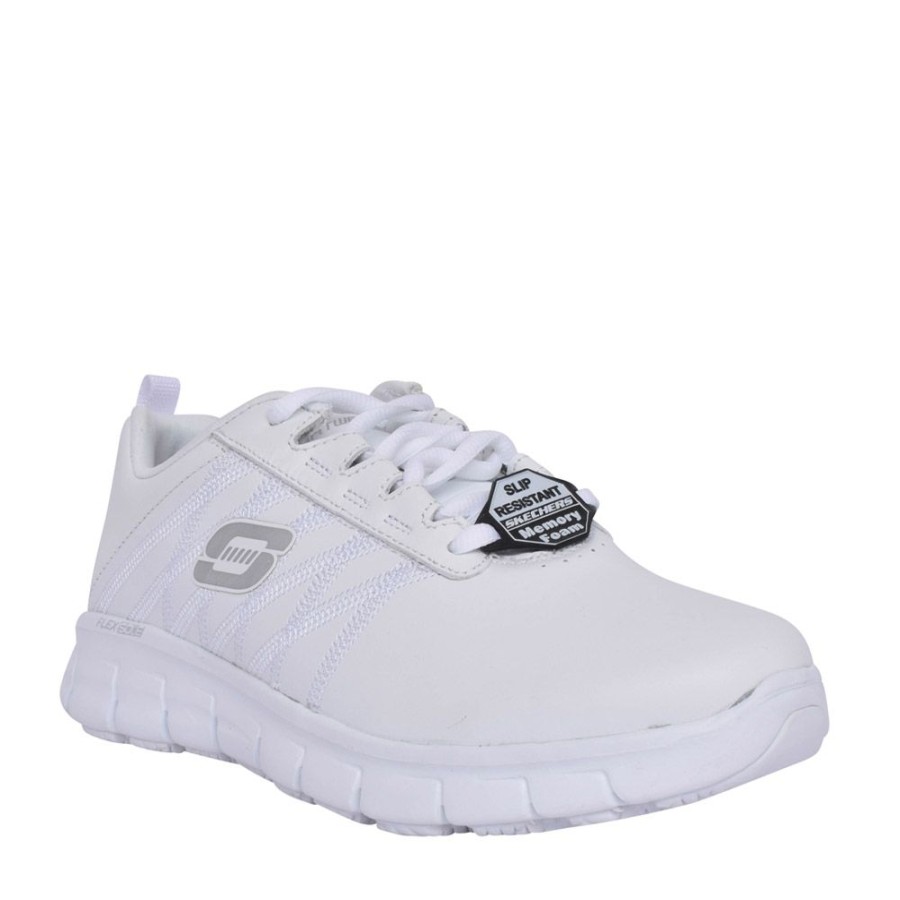 Ladies SKECHERS | Ladies 76576Ec Sure Track Laced Trainer In White