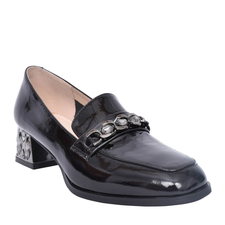 Ladies LORETTA VITALE | Ladies B709 Low Heel Slip-On Shoe In Black