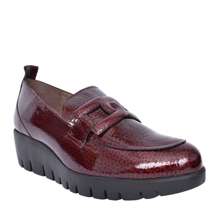 Ladies WONDERS | Ladies C-33303 Wedge Shoe In Burgandy