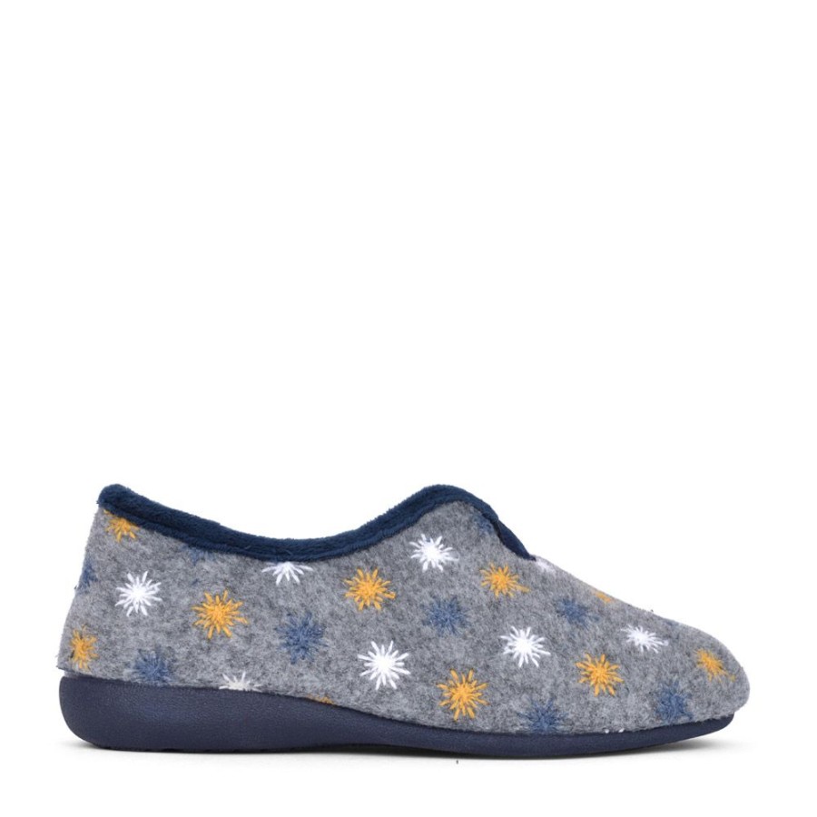 Ladies PADDERS | Ladies Celeste 3248 Wide Fit Slipper In Grey