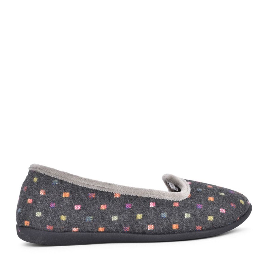Ladies PADDERS | Ladies Albertine 3274 Pump Slipper In Dark Grey