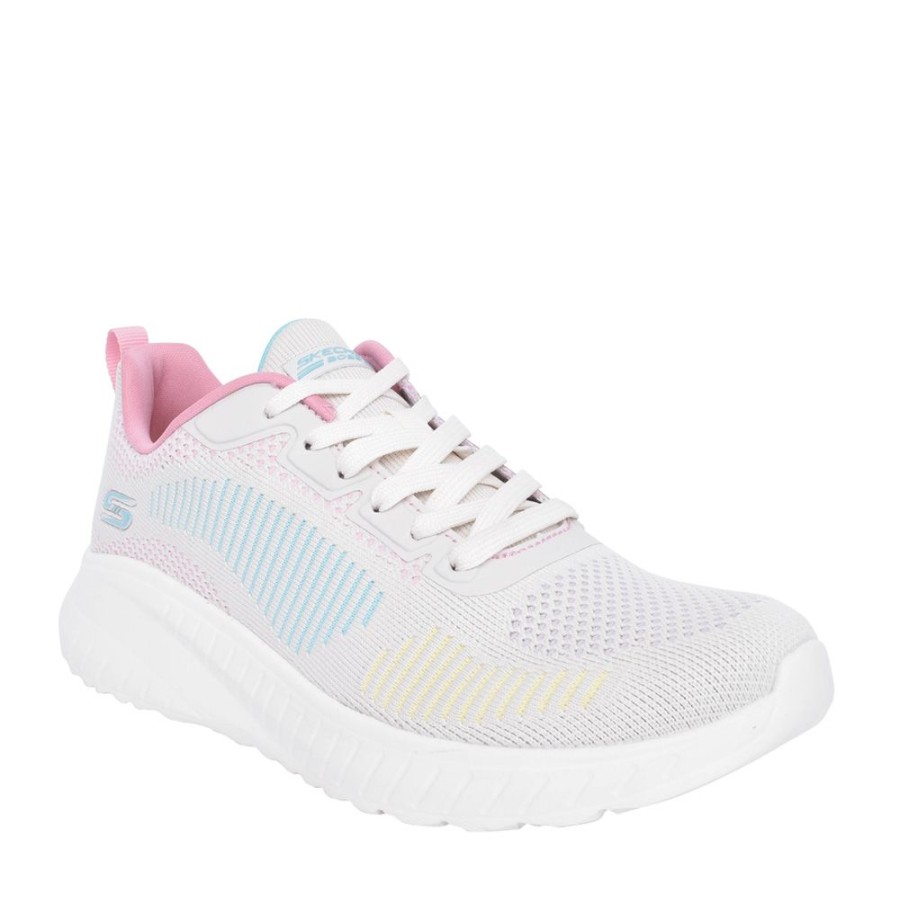 Ladies SKECHERS | Ladies 117208 Bobs Squad Chaos Trainer In White
