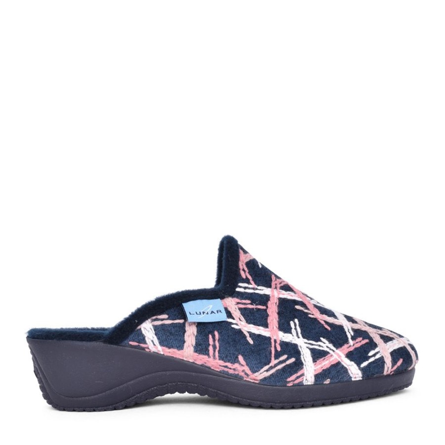 Ladies LUNAR | Ladies Erin Kla173 Mule Slipper In Grey
