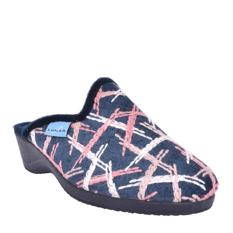 Ladies LUNAR | Ladies Erin Kla173 Mule Slipper In Grey