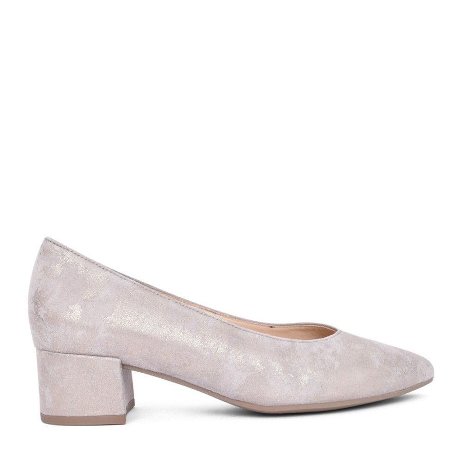 Ladies GABOR | Ladies Henge 31.443 Low Heel Court Shoe In Oyster