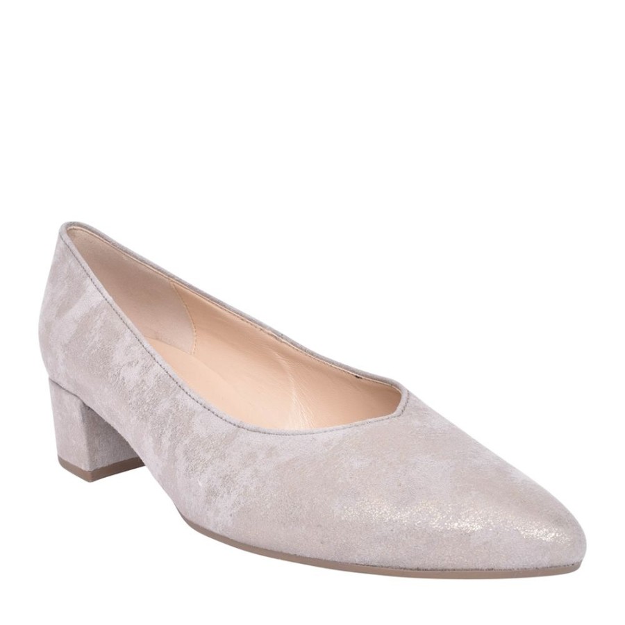 Ladies GABOR | Ladies Henge 31.443 Low Heel Court Shoe In Oyster