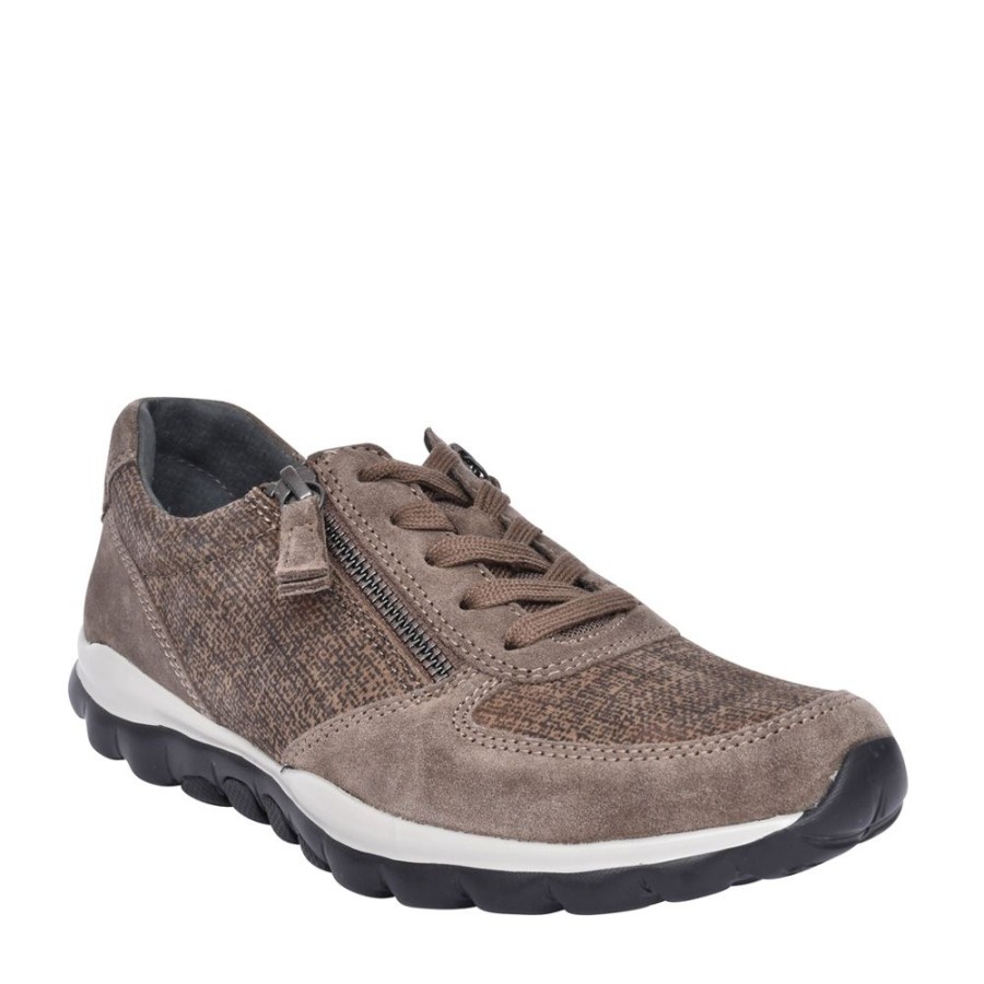 Ladies GABOR | Ladies 96.968 Laced Trainer In Bronze