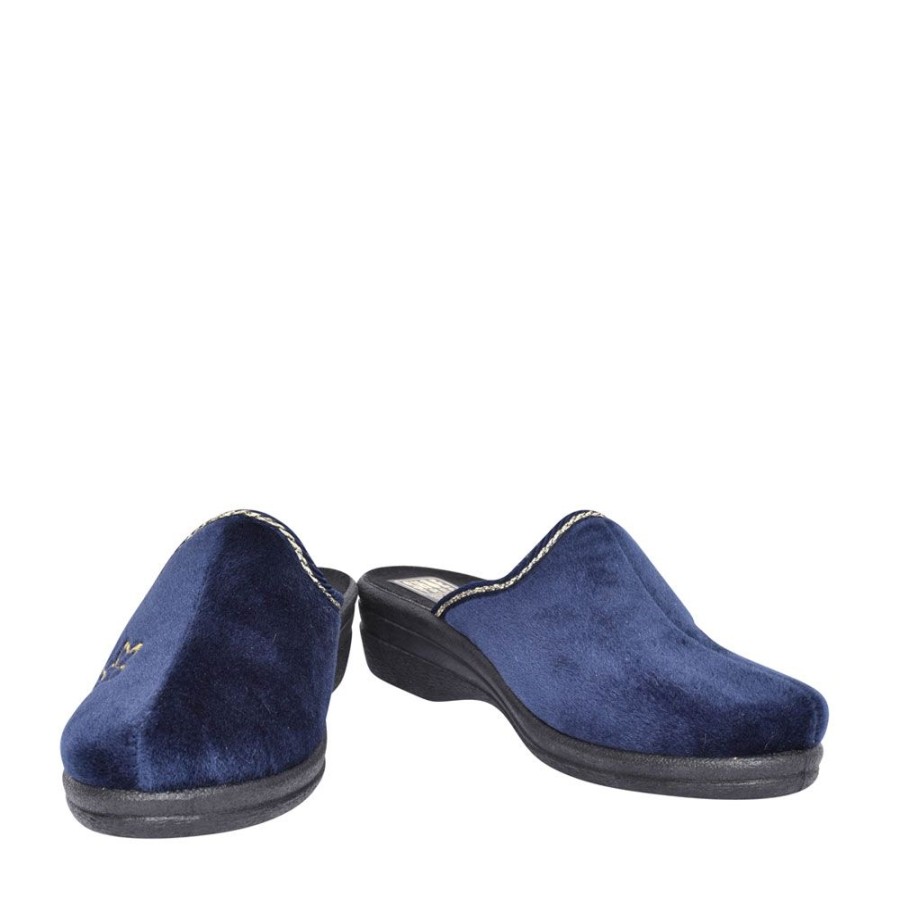 Ladies JO & JOE | Ladies Helen Floral Mule Slipper In Navy
