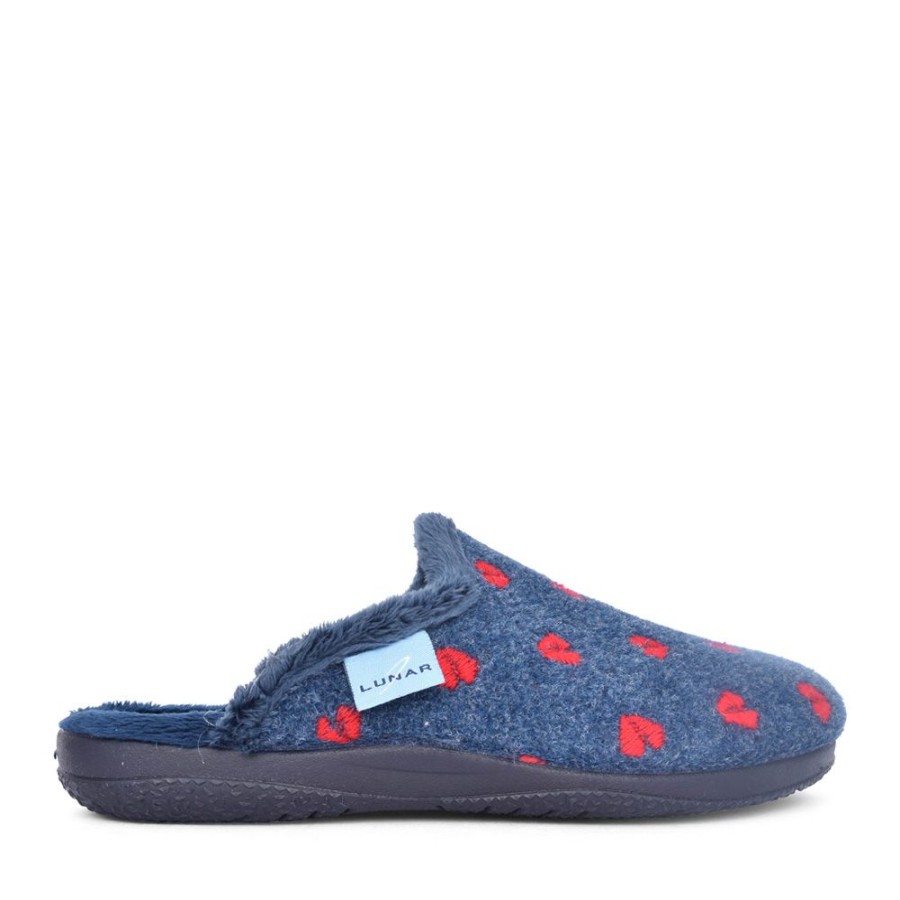 Ladies LUNAR | Ladies Bruna Kla213 Mule Slipper In Blue