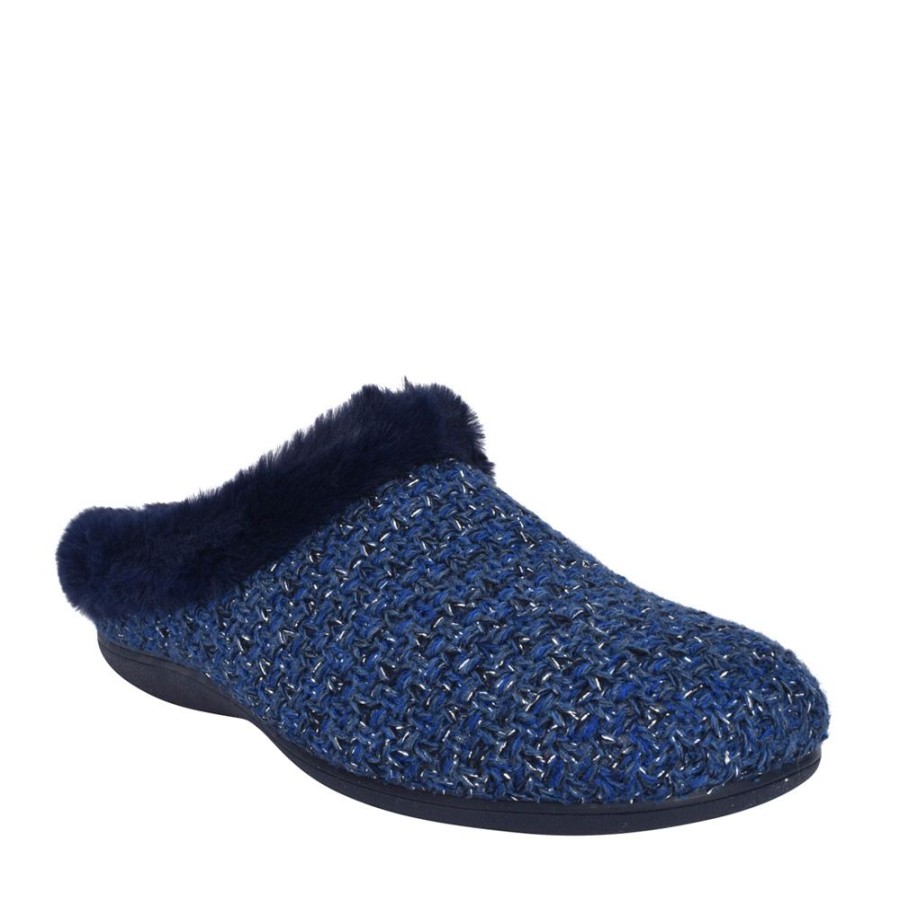 Ladies LOTUS | Ladies Ulh036 Ada Mule Slipper In Navy