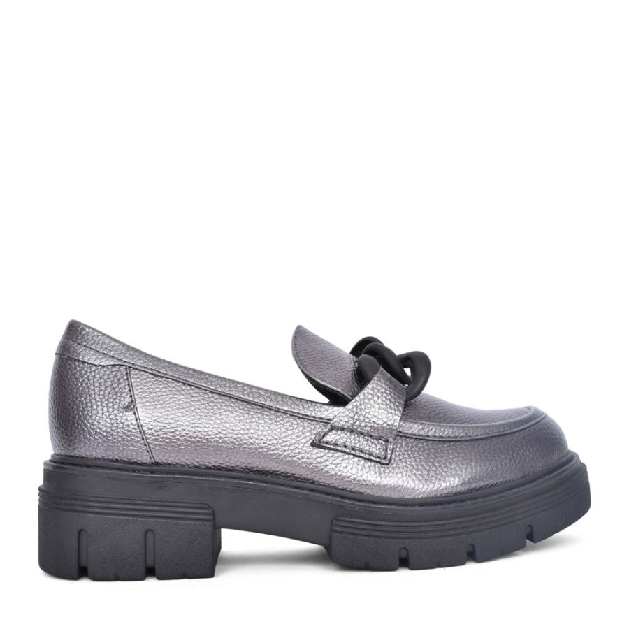 Ladies MARCO TOZZI | Ladies 2-24705 Platform Shoe In Pewter