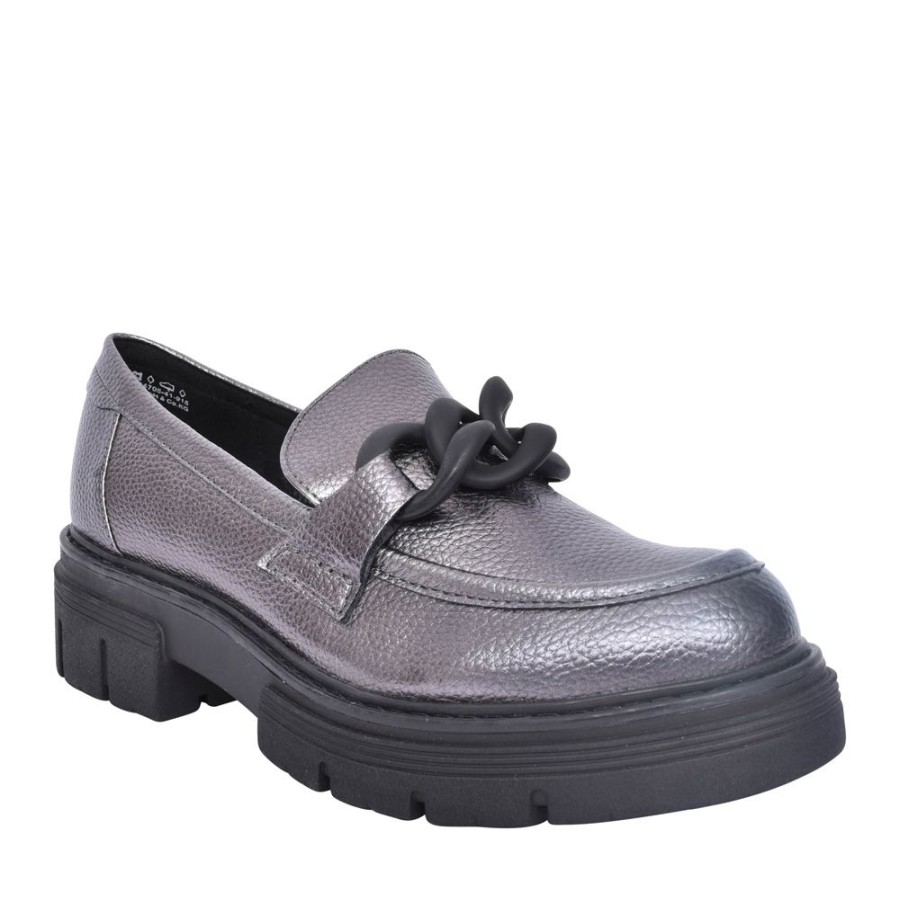 Ladies MARCO TOZZI | Ladies 2-24705 Platform Shoe In Pewter